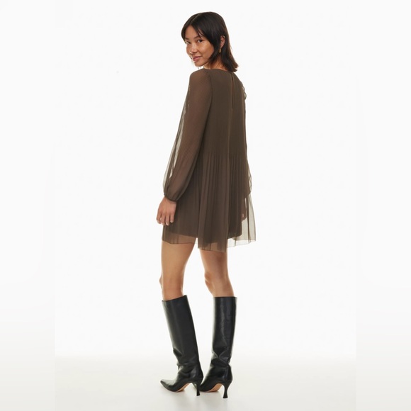 Aritzia Wilfred Daydreamer Pleated chiffon mini dress - Picture 5 of 11